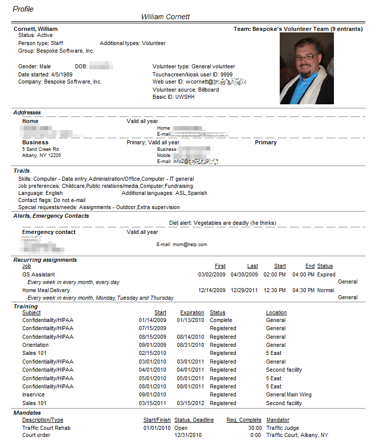 Sample Profile Report