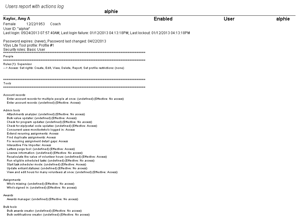 Sample Security Report